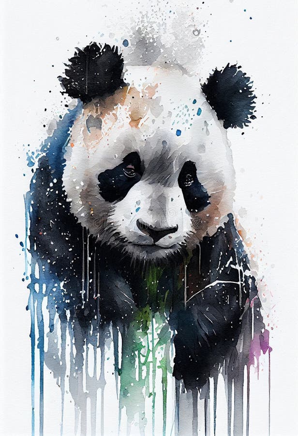 Desenho de Um urso panda pintado e colorido por Aninhaela o dia 18