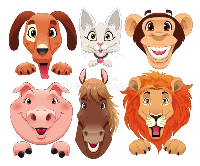 Retrato dos animais ilustração do vetor Retrato dos animais ilustração do vetor
