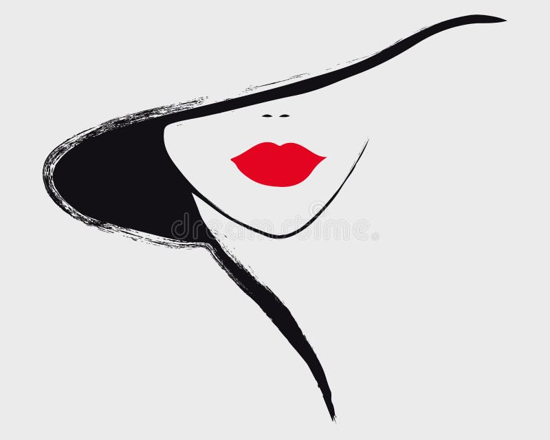 Retrato elegante de una muchacha ilustración del vector Retrato elegante de una muchacha ilustración del vector