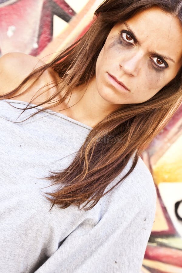 Retrato irritado da mulher foto de stock Retrato irritado da mulher foto de stock