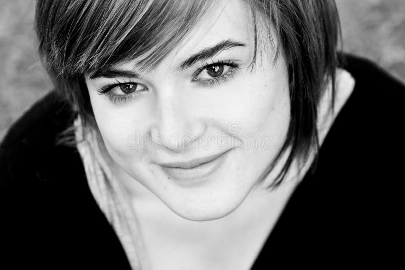 Retrato de mulher em close-up fotos de stock