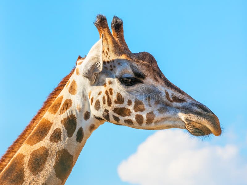 Retrato próximo do girafa fotografia de stock