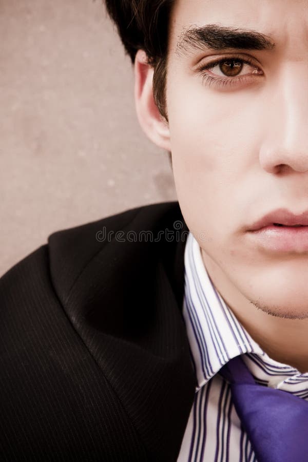 Retrato de empresário em close imagens de stock