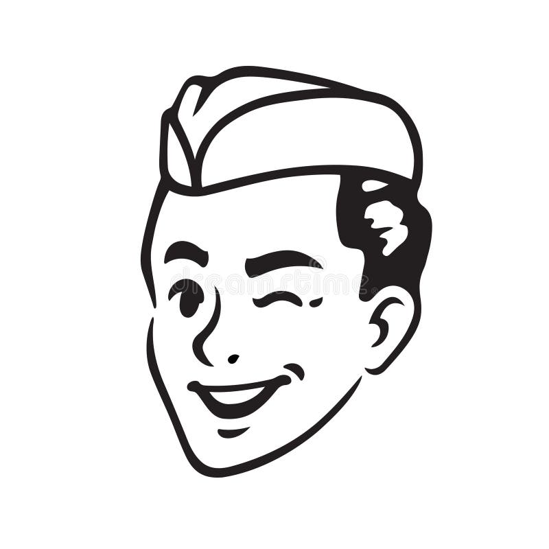 Retrato retro del tirón de soda libre illustration Retrato retro del tirón de soda libre illustration