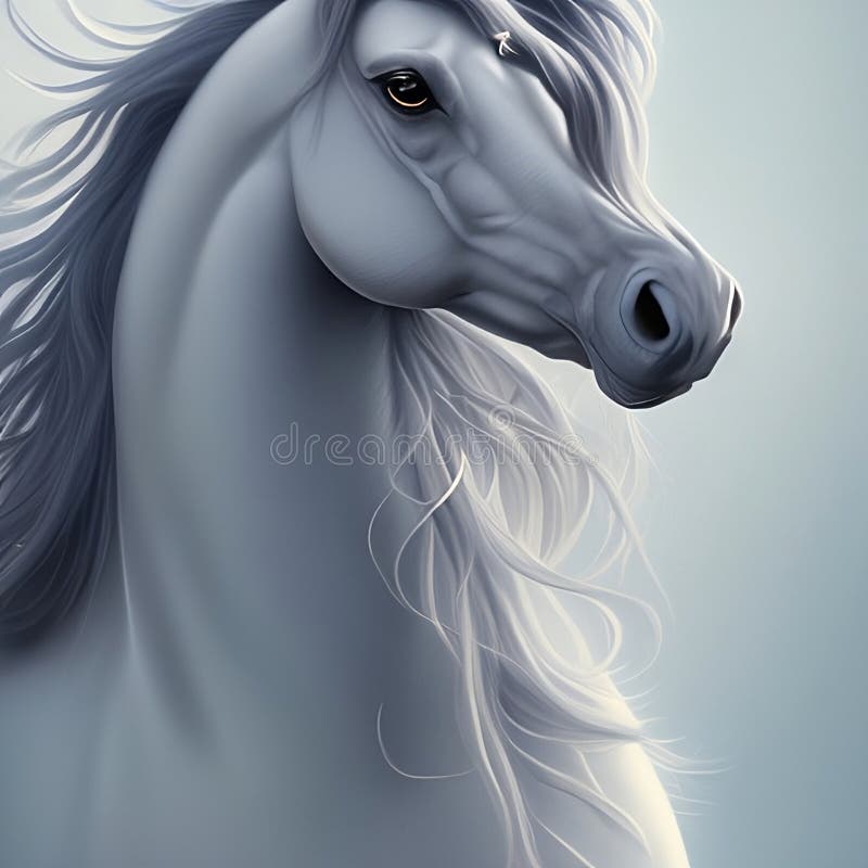 Retrato de cavalo isolado ilustração ai generativexa