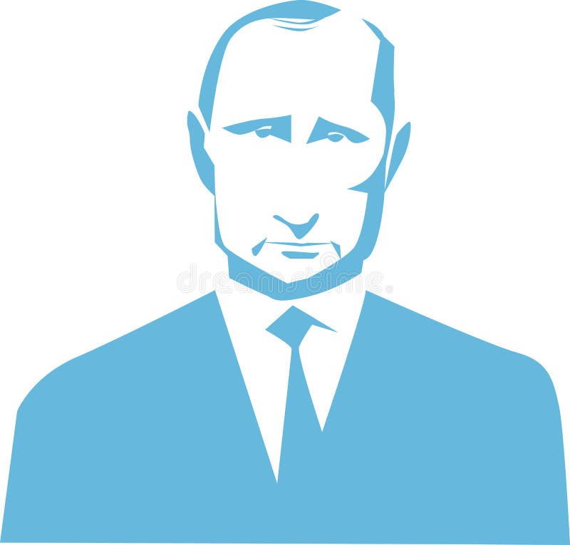 Retrato vetorial de vladimir putin presidente russo