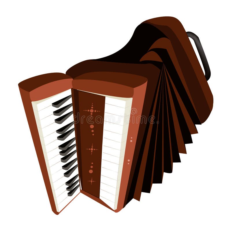A Retro Accordion Isolated on White Background royalty free illustration A Retro Accordion Isolated on White Background royalty free illustration