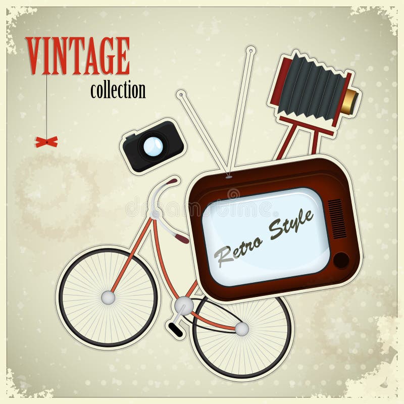 Retro affiche - uitstekend materiaal op grungeachtergrond vector illustratie Retro affiche - uitstekend materiaal op grungeachtergrond vector illustratie