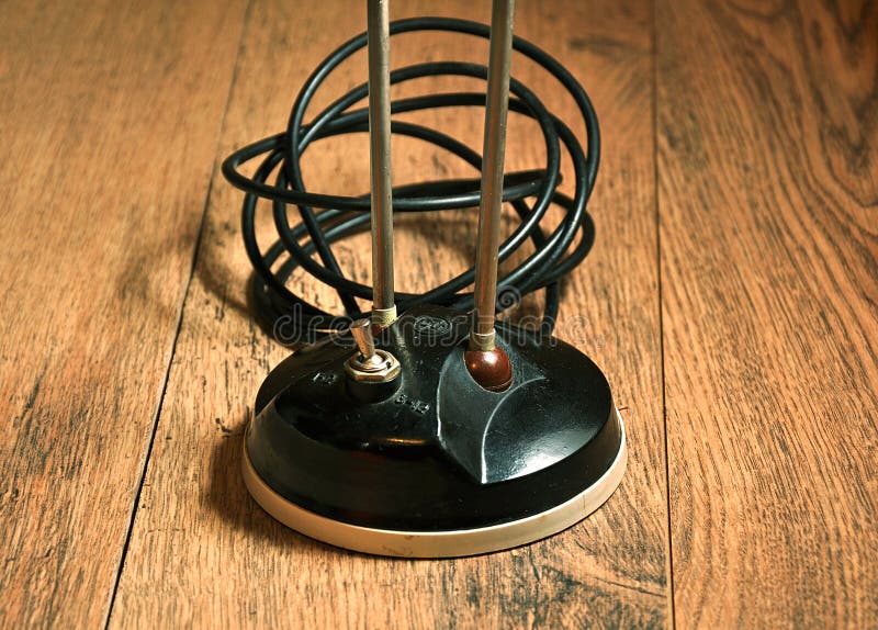 Retro antenna stock photo. Image of generation, wood 34656172
