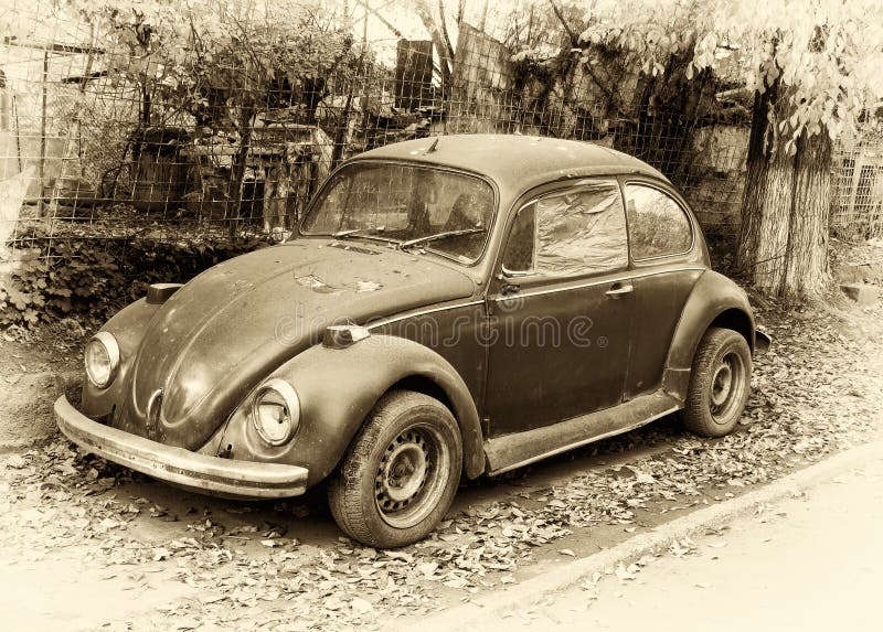 Retro auto van de kever royalty-vrije stock fotografie Retro auto van de kever royalty-vrije stock fotografie