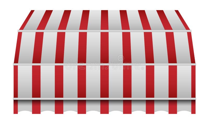 Download Retro Awning Mockup, Realistic Style Stock Illustration ...