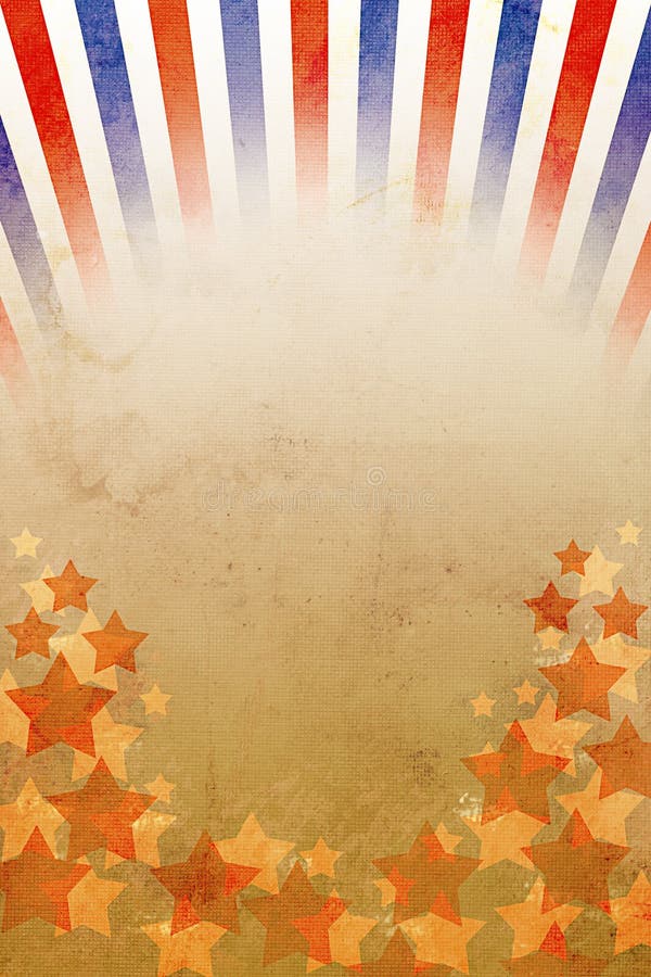 Retro Background Red, White and Blue Stripes Stock Illustration