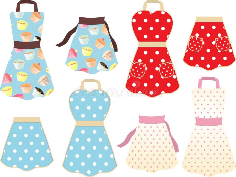 Retro baking aprons