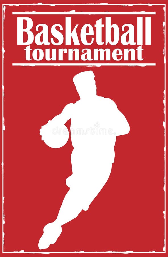 Retro Basketball Poster Design Stock Vector Illustration of concept