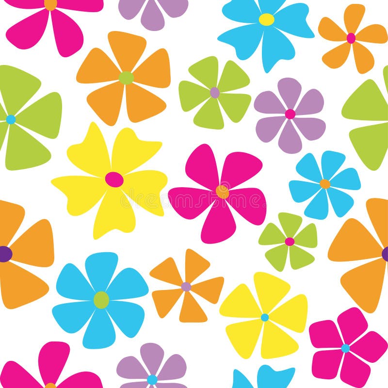 systematisch platform Vooroordeel Retro bloemen vector illustratie. Illustration of naadloos - 3702645