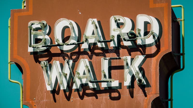 Retro Boardwalk znak obrazy royalty free Retro Boardwalk znak obrazy royalty free