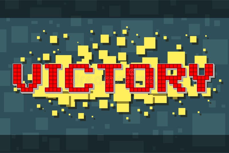 Retro bottone di vittoria del pixel rosso per i video giochi royalty illustrazione gratis Retro bottone di vittoria del pixel rosso per i video giochi royalty illustrazione gratis