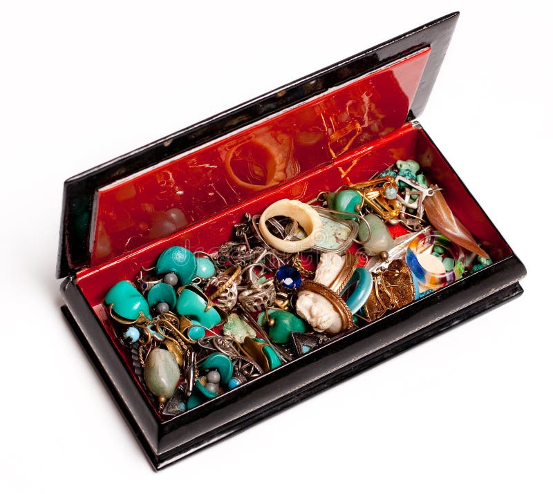 Retro box with jewellery