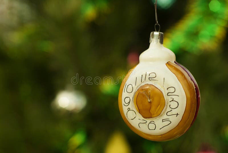Retro boże narodzenie ornament - zegar