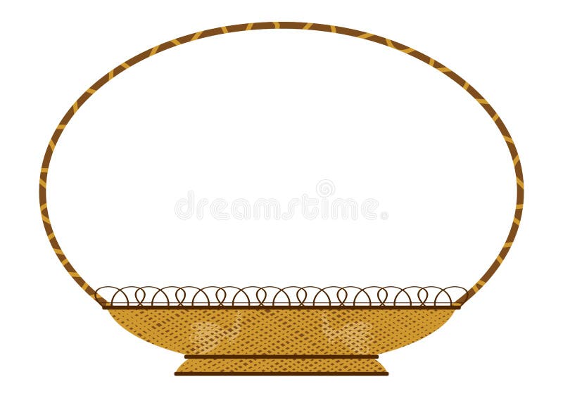 Retro canestro di vimini illustrazione vettoriale