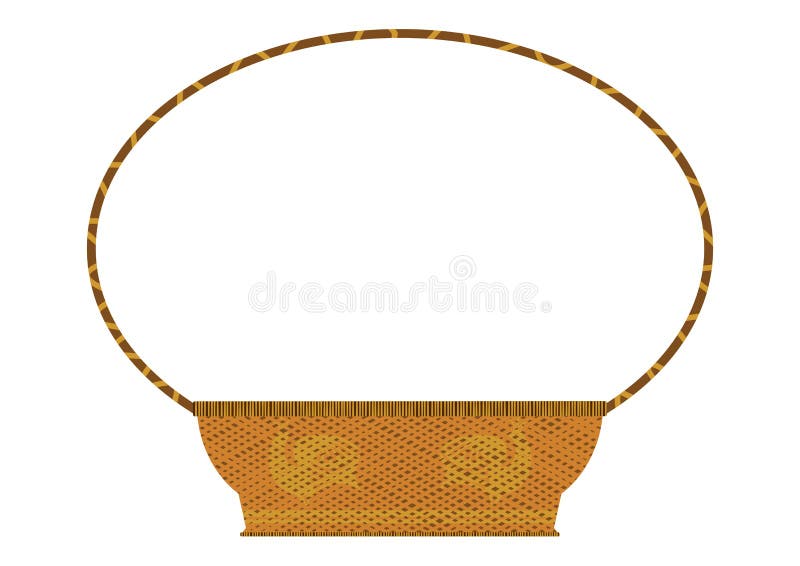 Retro canestro di vimini illustrazione vettoriale