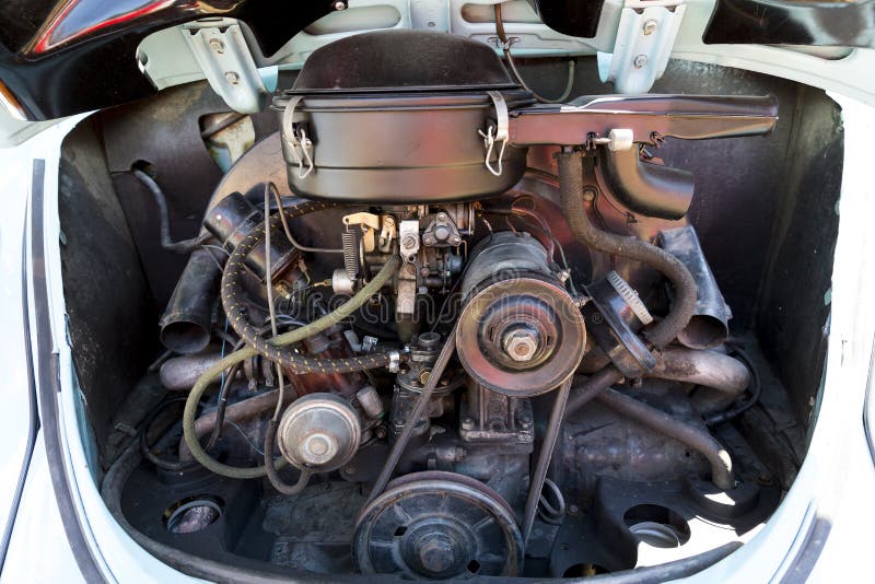 Retro car engine block stock image. Image of transportation 76019733