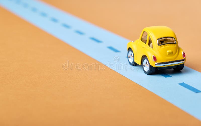 Retro Car on Trendy Colored Paper. Paper Cut Stock Image - Image of ...