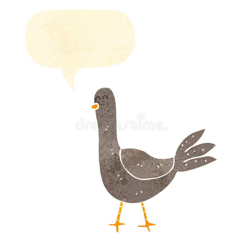 Retro cartoon bird royalty free illustration