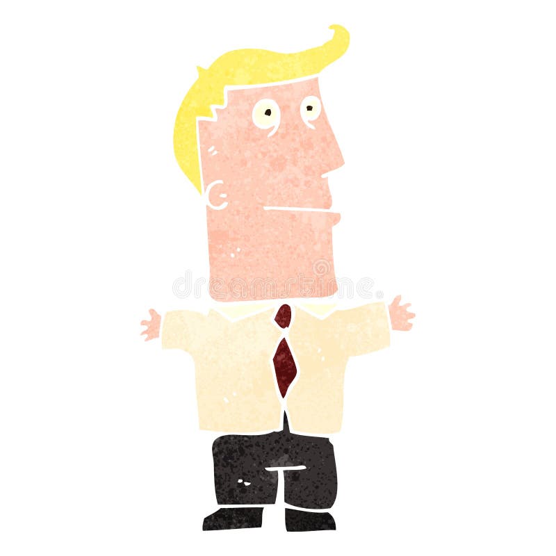 retro cartoon blond salesman