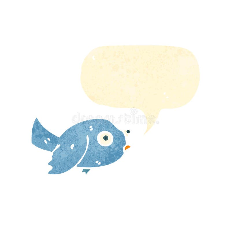 retro cartoon bluebird