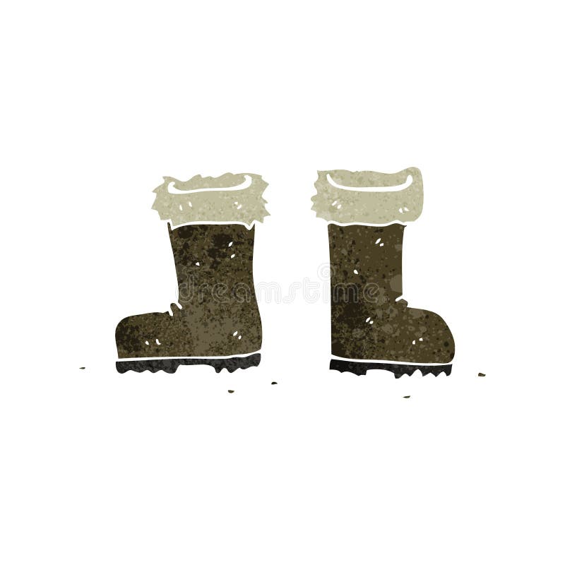 Retro cartoon boots stock vector. Illustration of hand 37599674