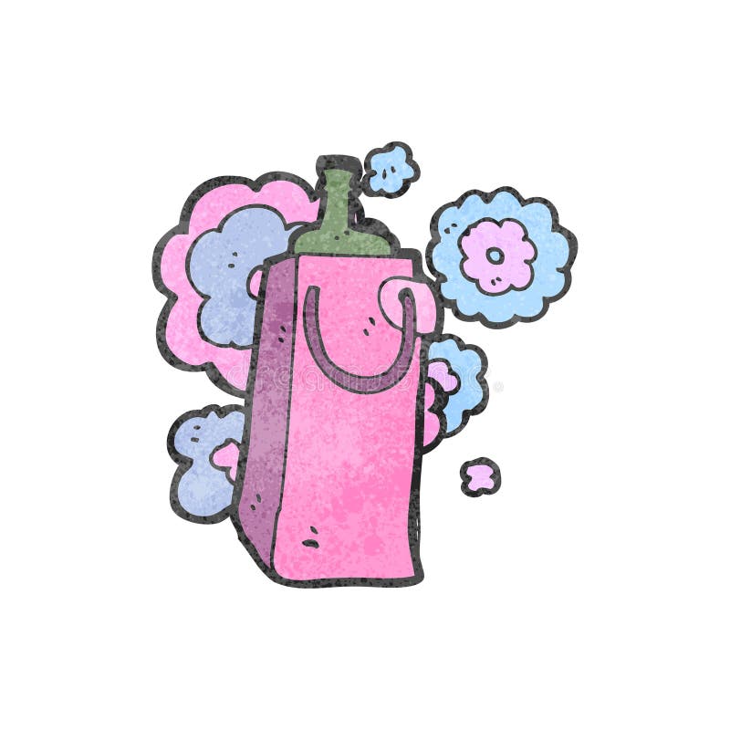 Retro cartoon bottle bag stock vector. Illustration of clip 37581395