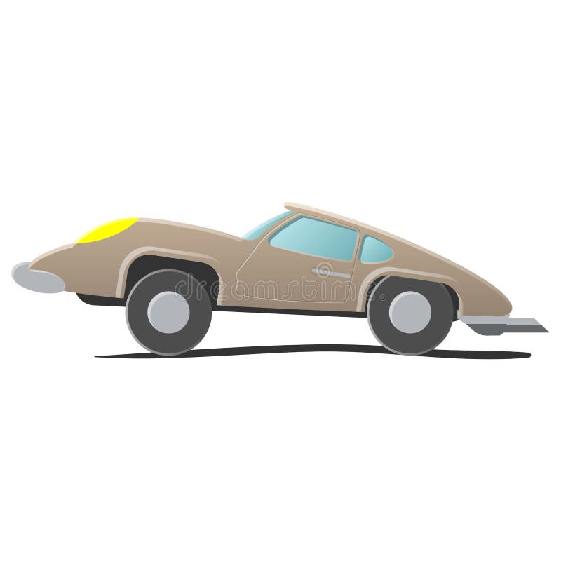 Retro cartoon car stock vector. Illustration of prototype 79866419