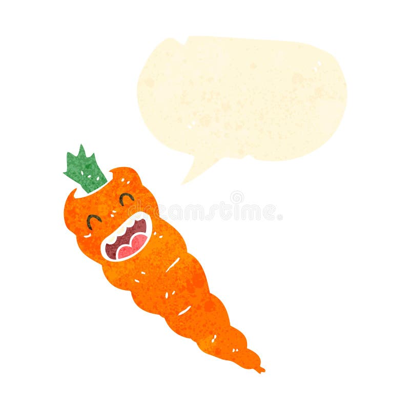 retro cartoon carrot