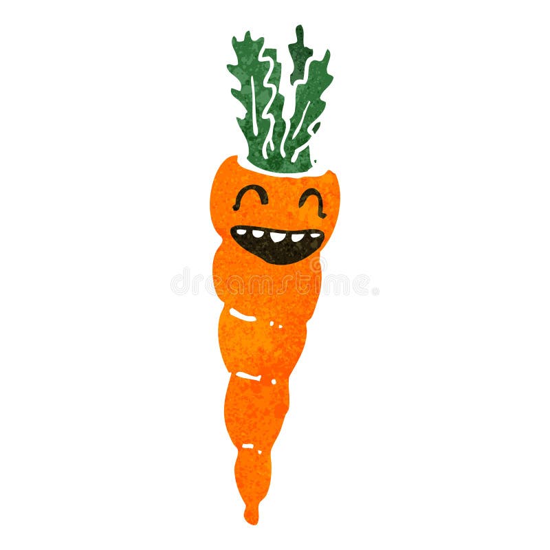 retro cartoon carrot