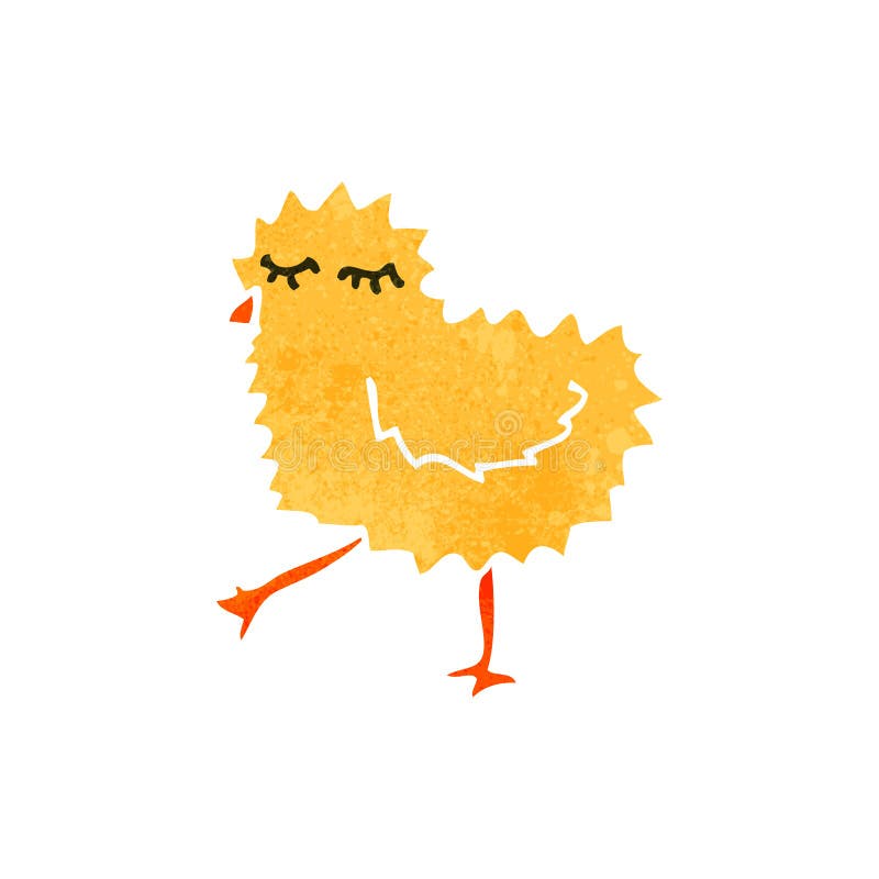 Retro cartoon chick royalty free illustration