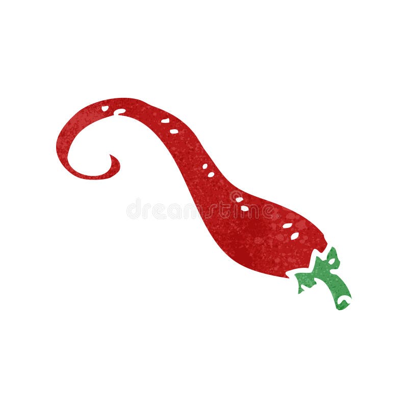 retro cartoon chili pepper