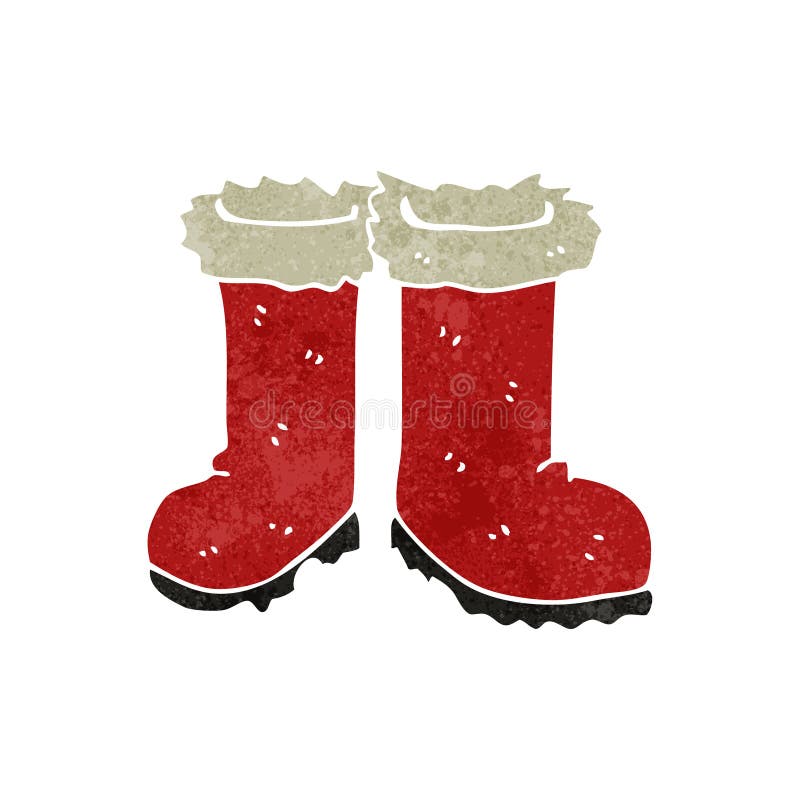 Retro Cartoon Christmas Boots Stock Vector Image 37599994