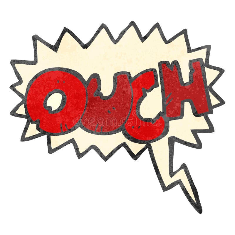 retro cartoon comic book ouch symbol