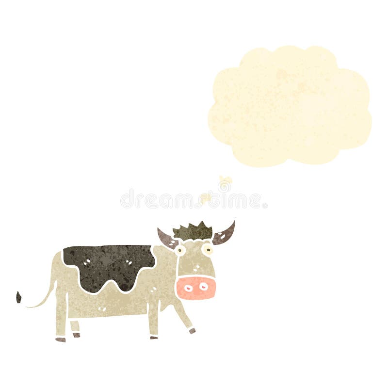 retro cartoon cow