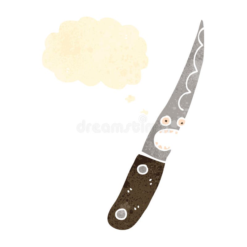 retro cartoon kitchen knife