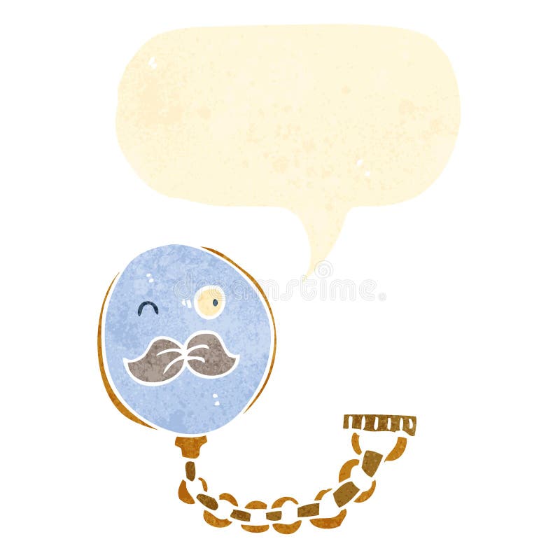 Retro cartoon monocle vector illustration