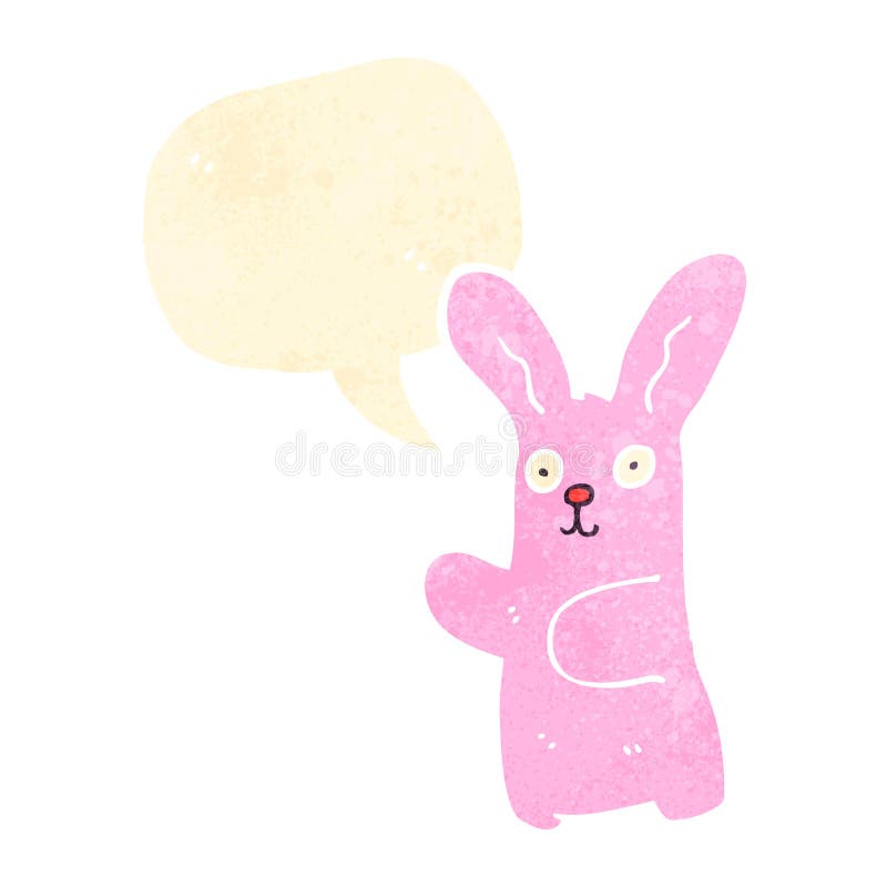 retro cartoon pink bunny rabbit