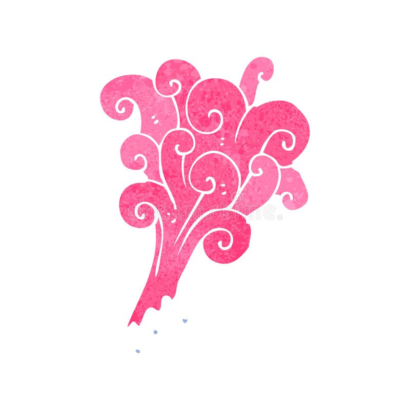 retro cartoon pink splash design element