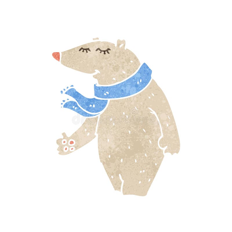 retro cartoon polar bear