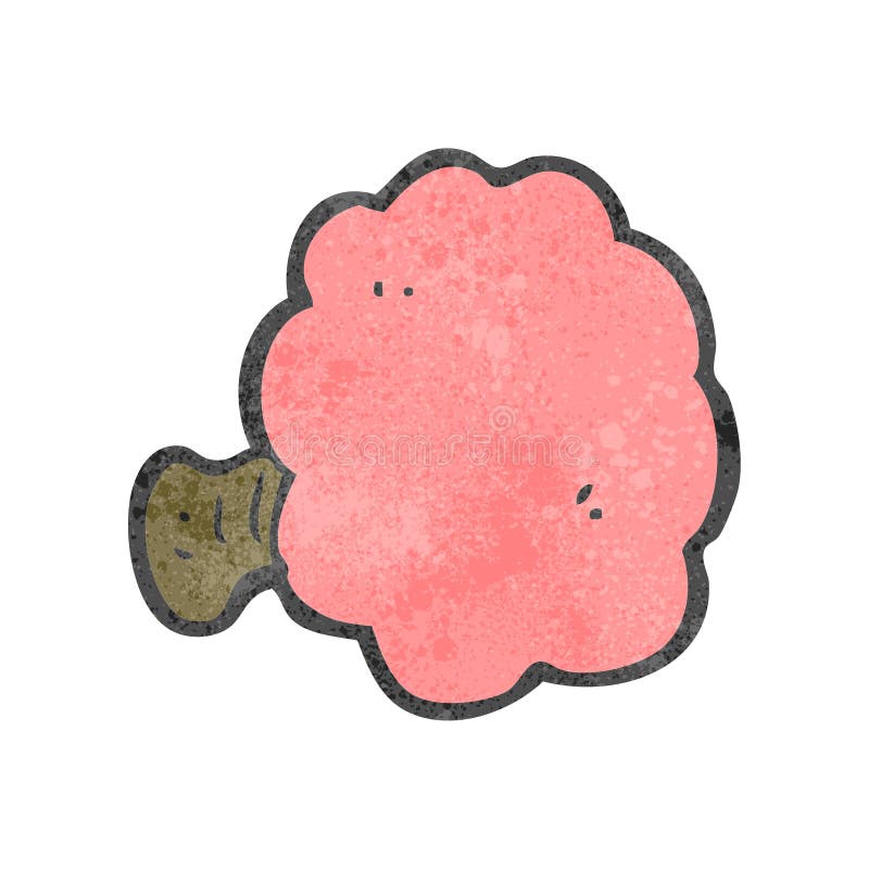 Retro cartoon powder puff stock vector. Illustration of textured 37587450