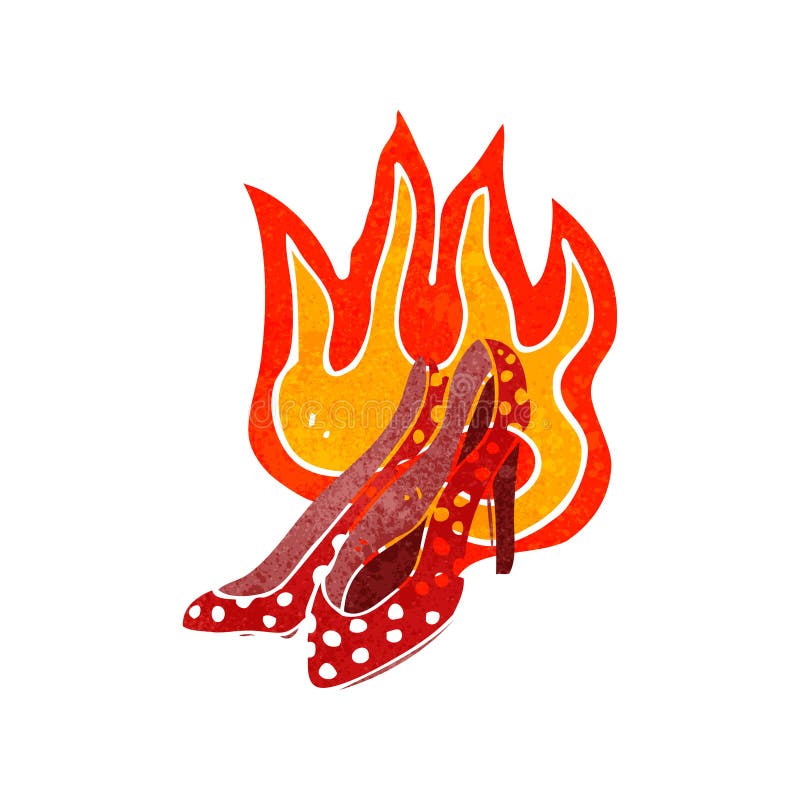 retro cartoon red hot heels