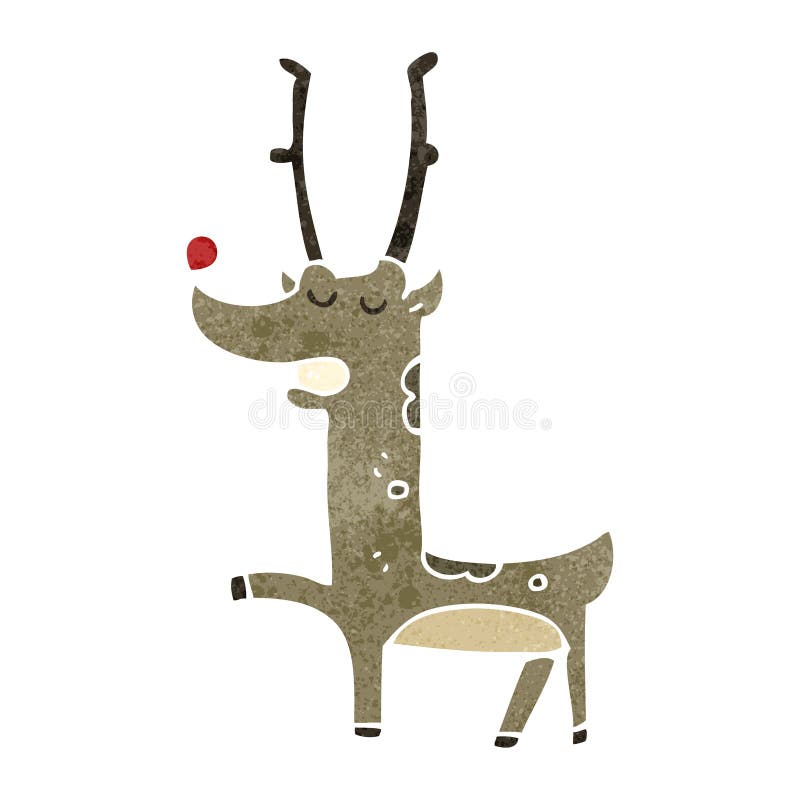 retro cartoon reindeer