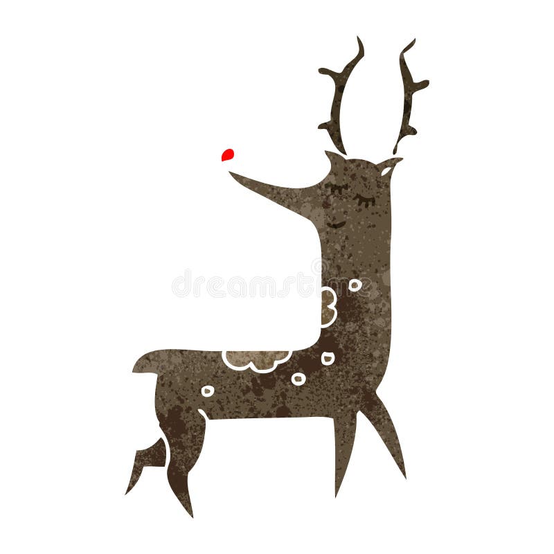 retro cartoon reindeer