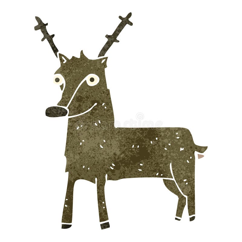 retro cartoon reindeer